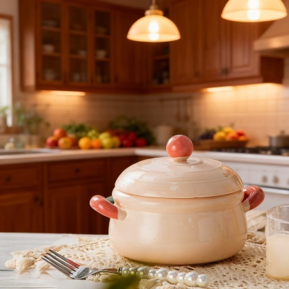 High-End Niche Girls Ceramic Bowl with Lid, Instant Noodle Ramen Bowl