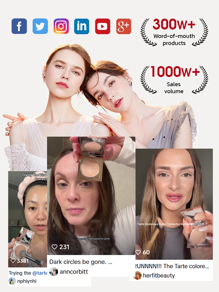 [Concealer in one second] Tinted under-eye concealer with a free makeup brush