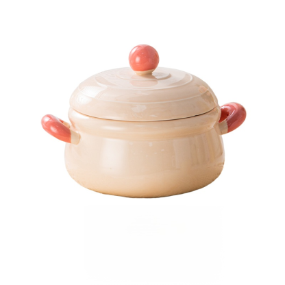 High-End Niche Girls Ceramic Bowl with Lid, Instant Noodle Ramen Bowl