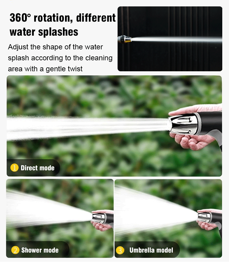 Multi-function car wash water gun with high pressure jet