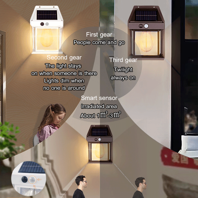 Solar lamp tungsten wall lamp