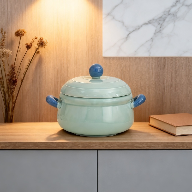 High-End Niche Girls Ceramic Bowl with Lid, Instant Noodle Ramen Bowl