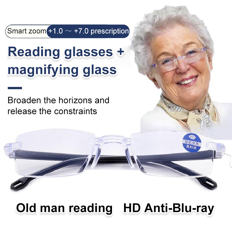 Autozoom reading glasses