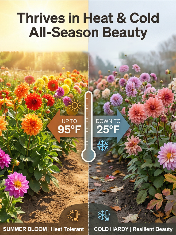 【Base Direct Sales】Four Seasons Blooming Double Dahlia Bulbs