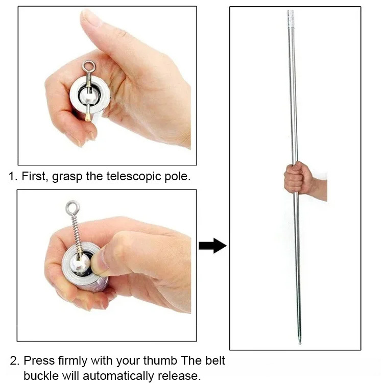Telescopic deformation metal rod