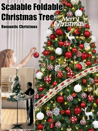 【Romantic Christmas】Retractable and foldable Christmas tree
