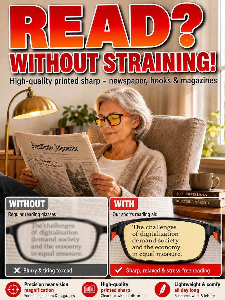 【Can be used day and night】Ultra-light sports-style night reading glasses