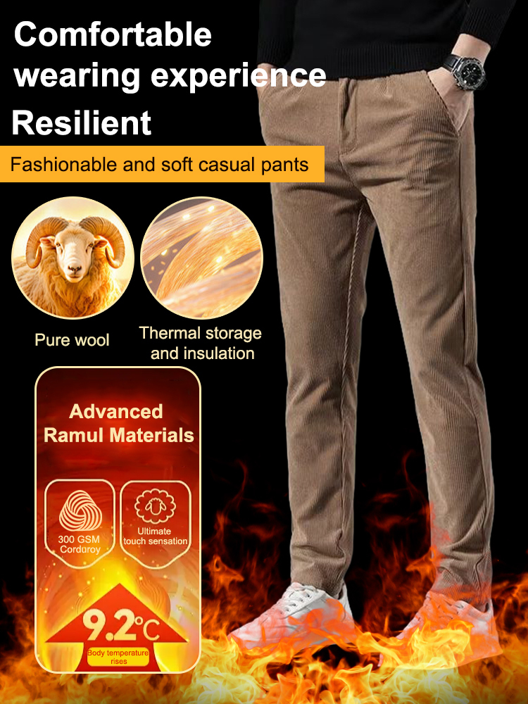 Corduroy trousers for men, autumn/winter, straight leg