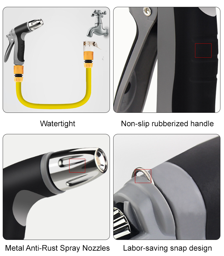 Multi-function car wash water gun with high pressure jet