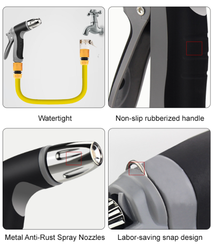 Multi-function car wash water gun with high pressure jet