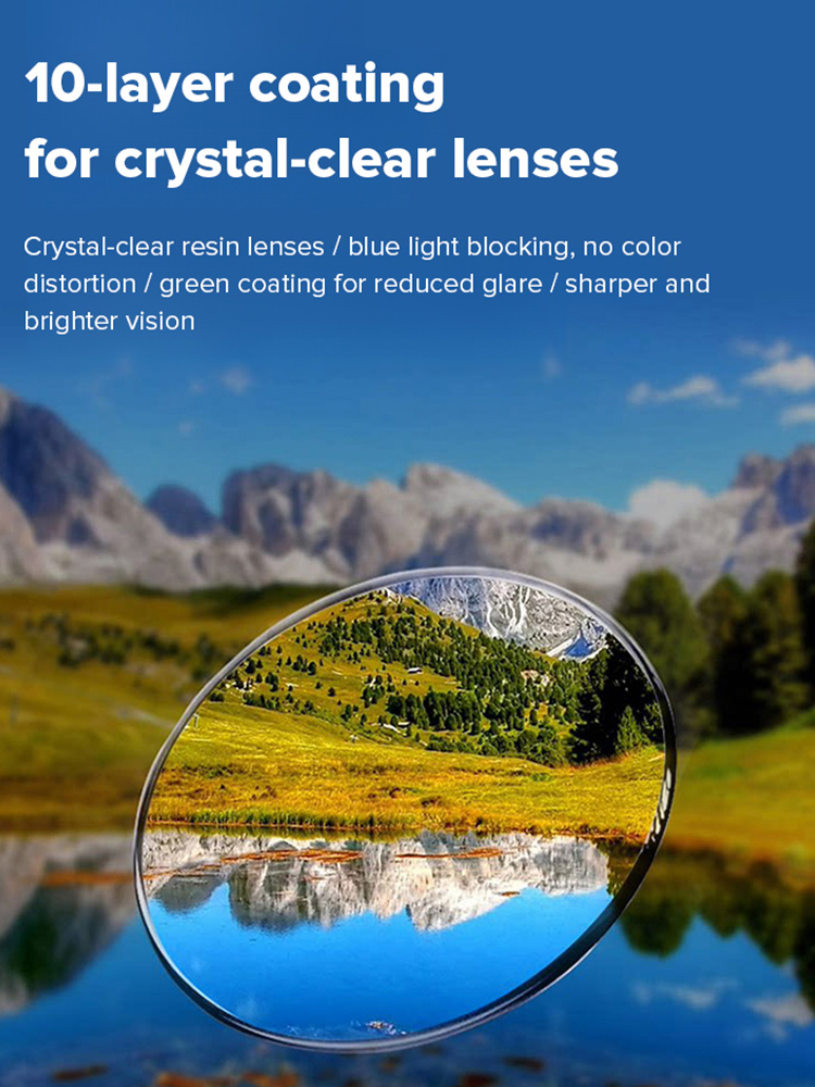 Crystal glass ultra-clear anti-fatigue reading glasses