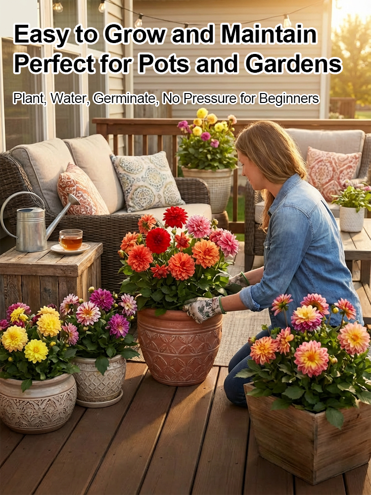 【Base Direct Sales】Four Seasons Blooming Double Dahlia Bulbs