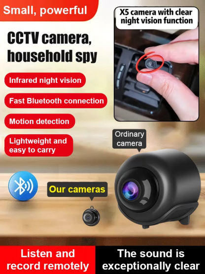 [Upgraded ultra-invisible] No-plug camera