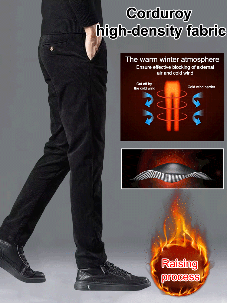 Corduroy trousers for men, autumn/winter, straight leg