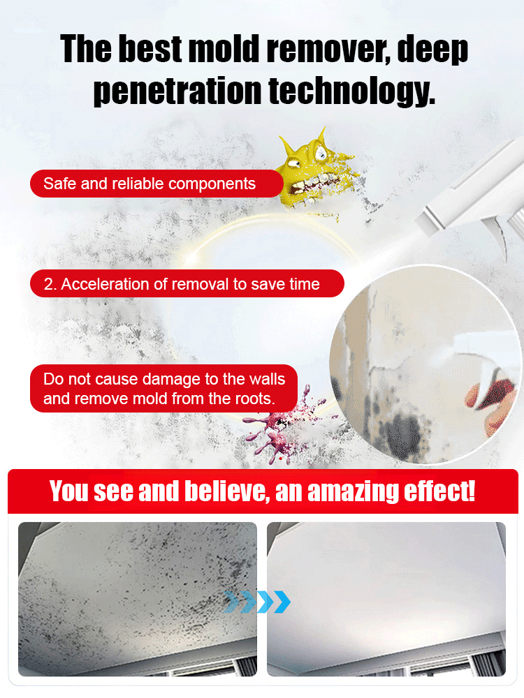 [No Wiping Required] Multi-functional Mold Removal Spray