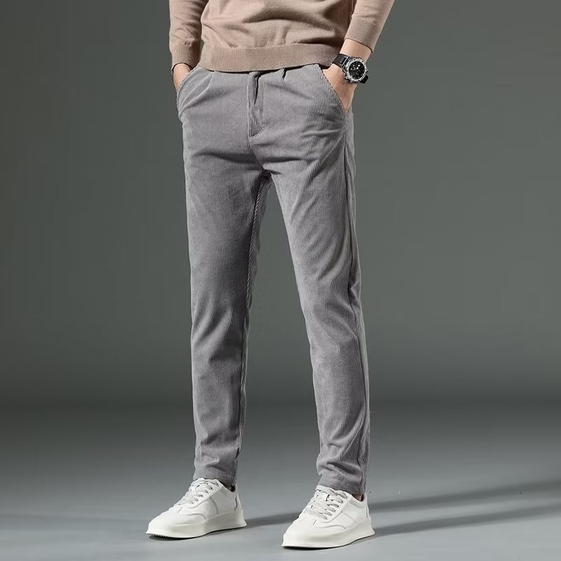 Corduroy trousers for men, autumn/winter, straight leg