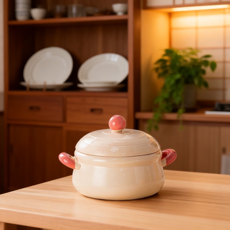 High-End Niche Girls Ceramic Bowl with Lid, Instant Noodle Ramen Bowl