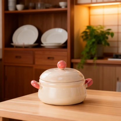 High-End Niche Girls Ceramic Bowl with Lid, Instant Noodle Ramen Bowl