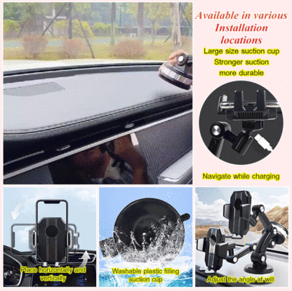Car Large Truck   Suction Cup Foldable Cell Phone Stand