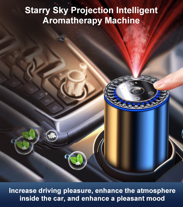 [With Starry Sky Lid]AI Nano Mist Intelligent Car Aromatherapy Device