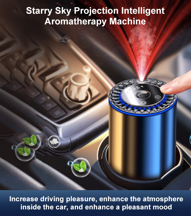 [With Starry Sky Lid]AI Nano Mist Intelligent Car Aromatherapy Device