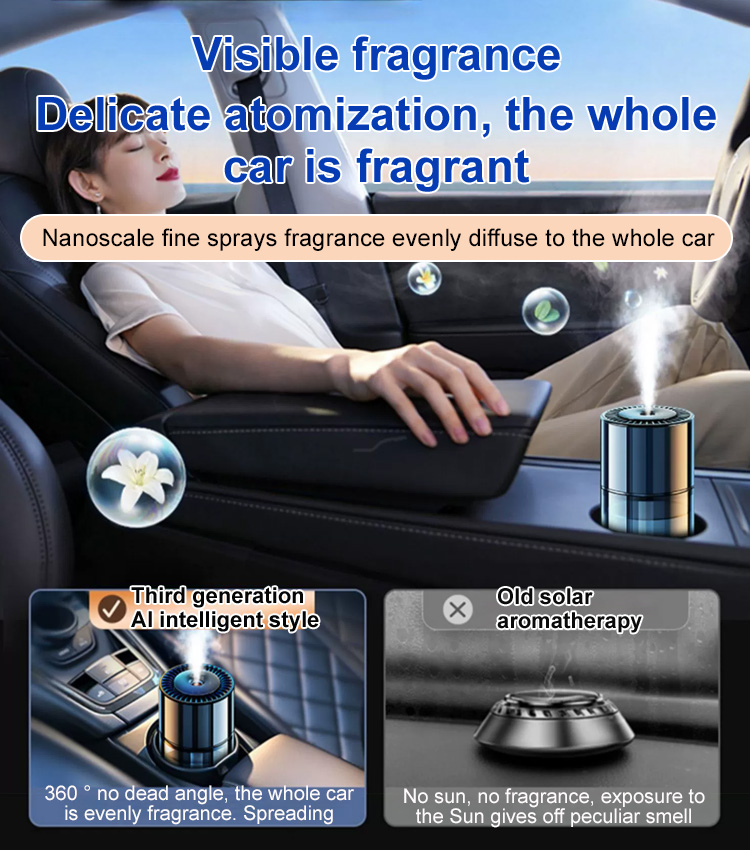 [With Starry Sky Lid]AI Nano Mist Intelligent Car Aromatherapy Device