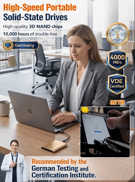 High-speed portable solid-state drives