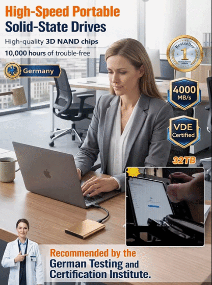 High-speed portable solid-state drives