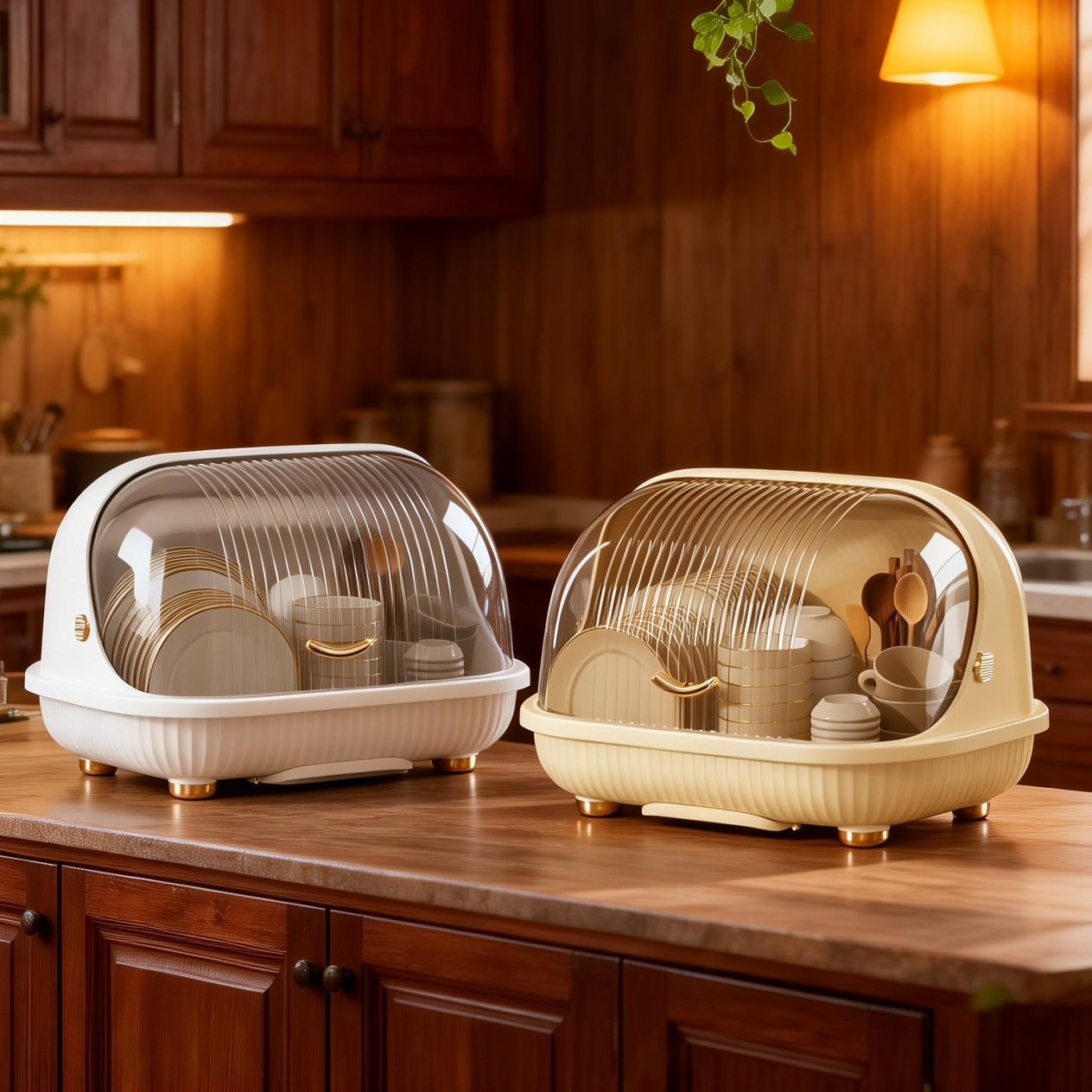 Hygienic kitchen storage box with drainage holes