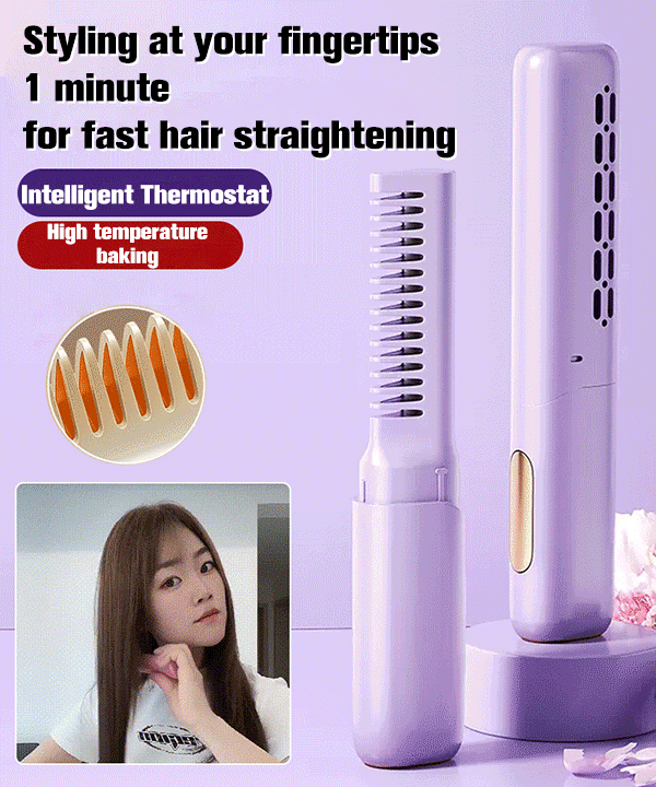 (Ionic Hair Straightener) Dual-Use Curling and Straightening Iron