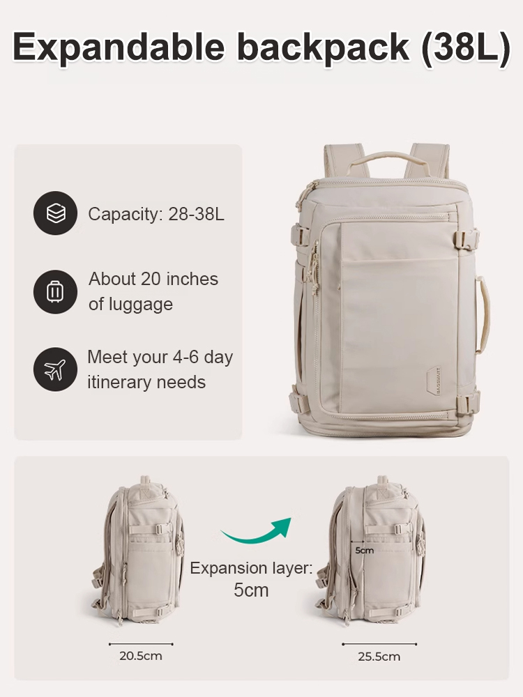 【Weight-reducing backpack】Box-shaped large-capacity backpack