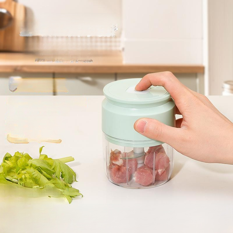 Small Electric Garlic Pounder Cooker - Mini Kitchen Tool for Easy and Quick Chopping