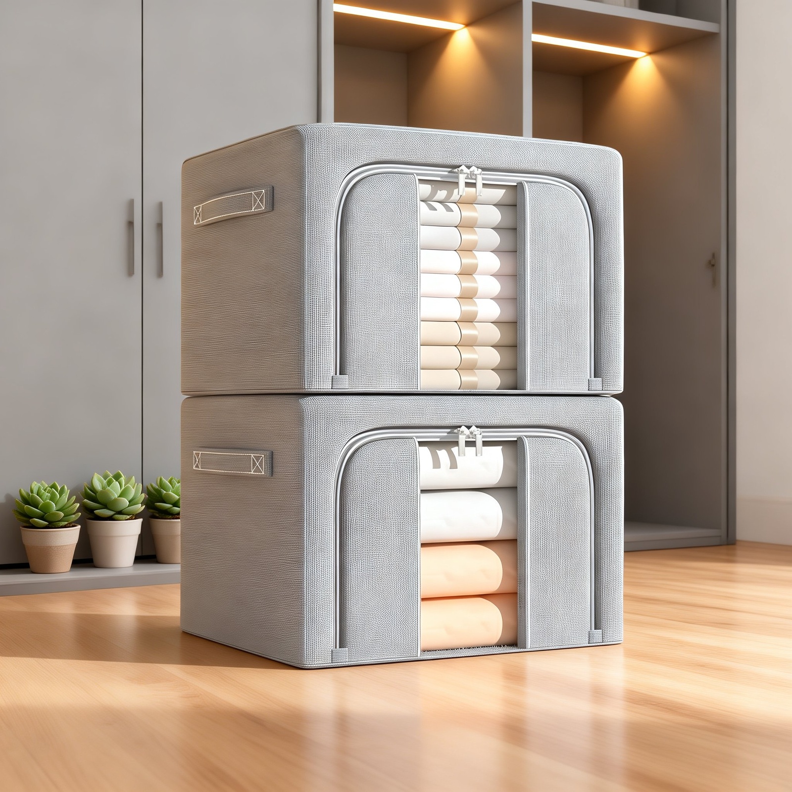 Storage box household wardrobe clothes storage box Oxford cloth clothing folding storage bag large c