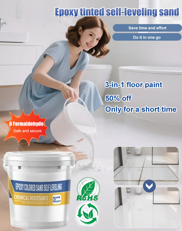 Imitation marble colored sand self-leveling floor paint