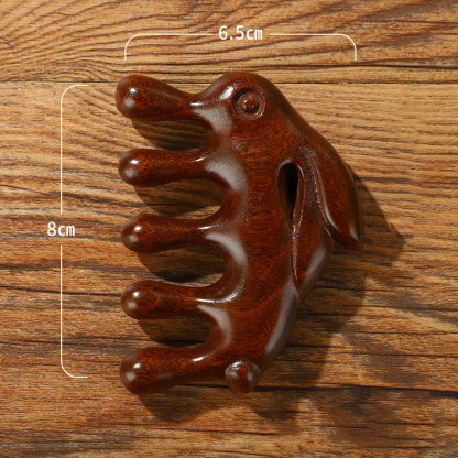 Gold wire five-tooth large ball massage comb