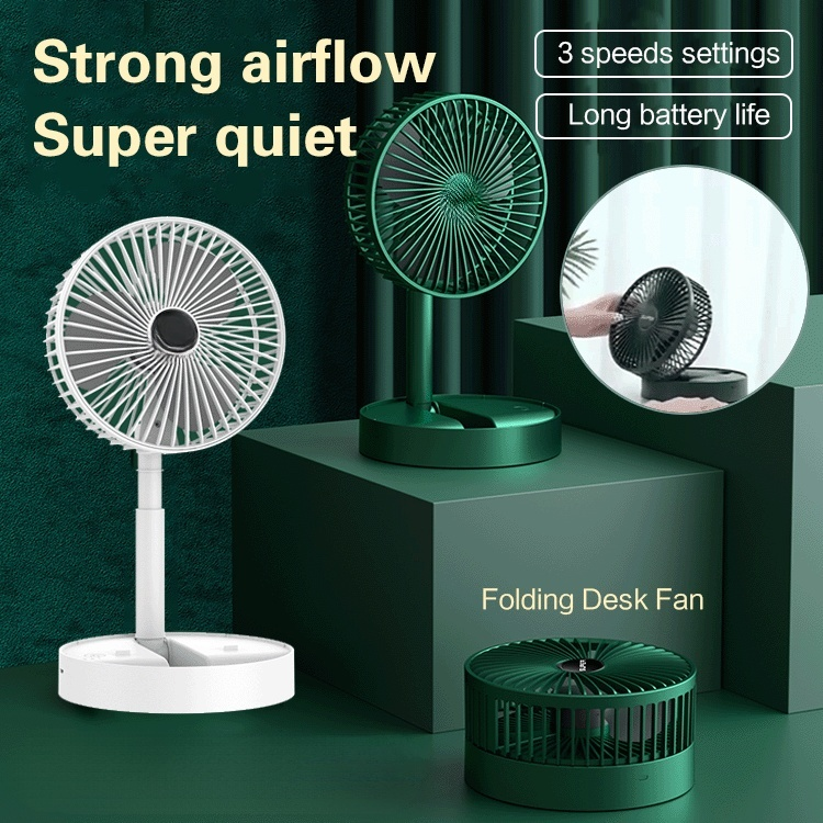 USB rechargeable folding telescopic table fan (last hour, lowest price on all platforms)