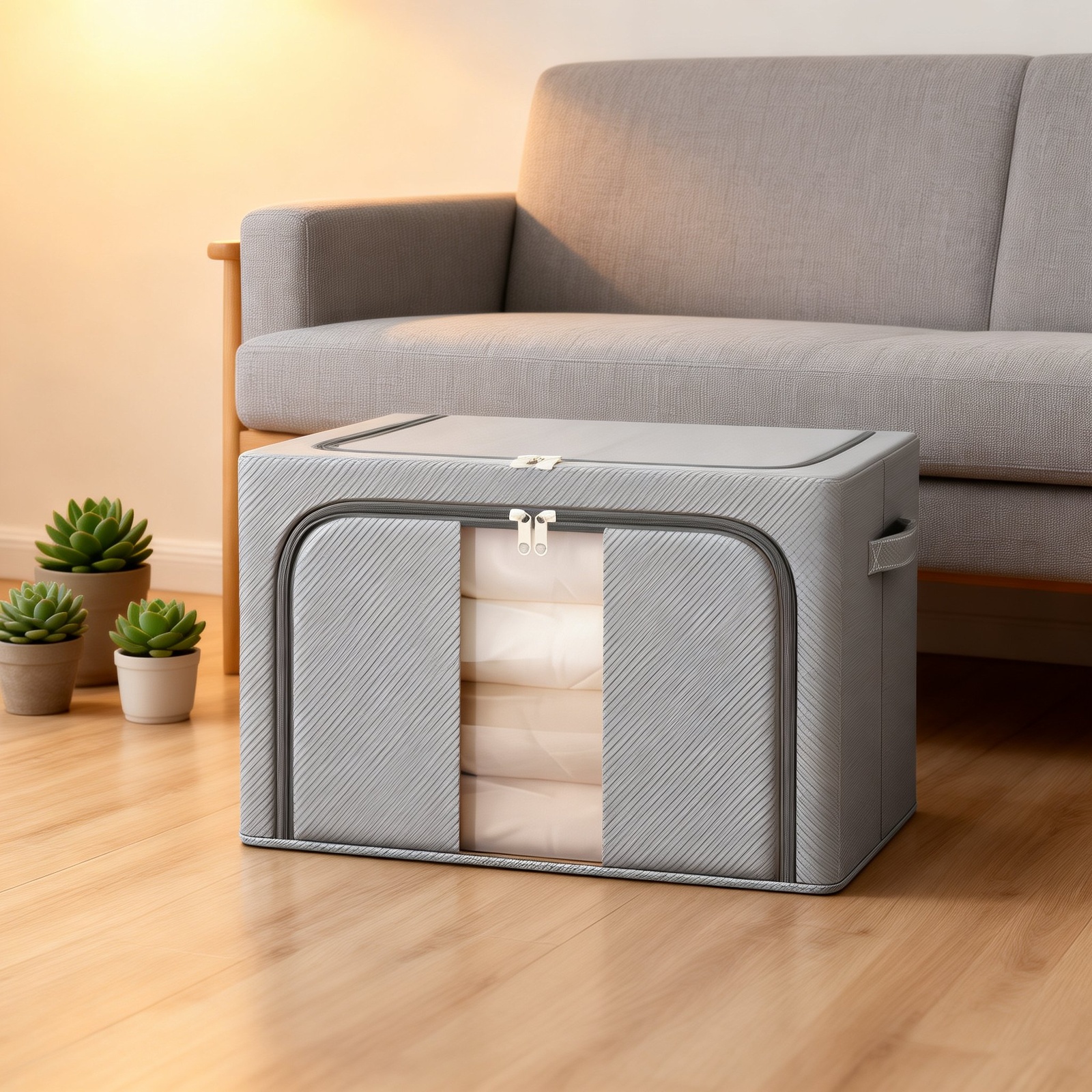 Storage box household wardrobe clothes storage box Oxford cloth clothing folding storage bag large c