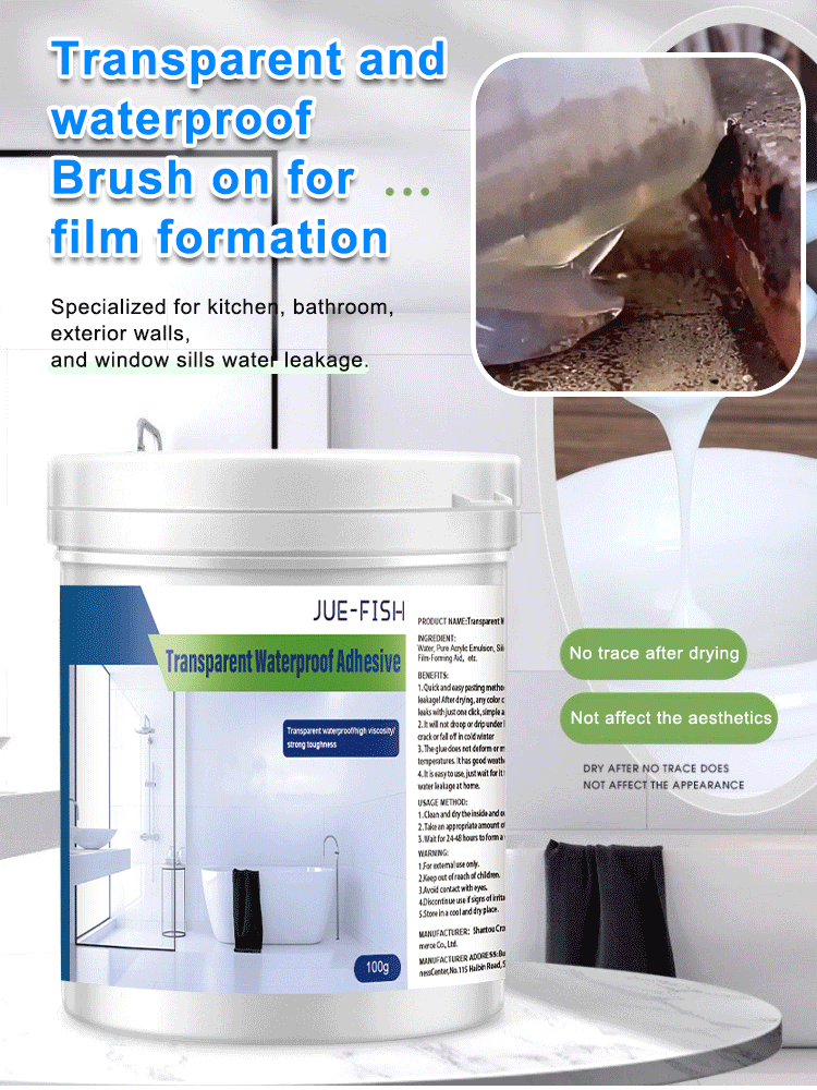 Fish transparent waterproof glue