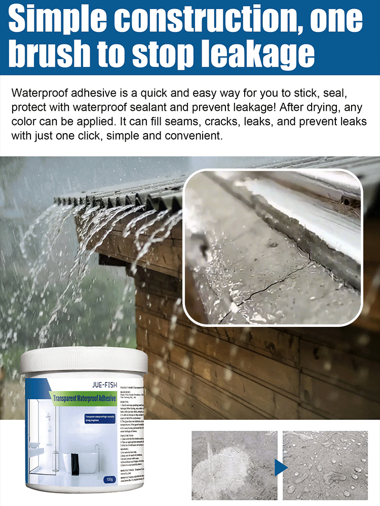 Fish transparent waterproof glue