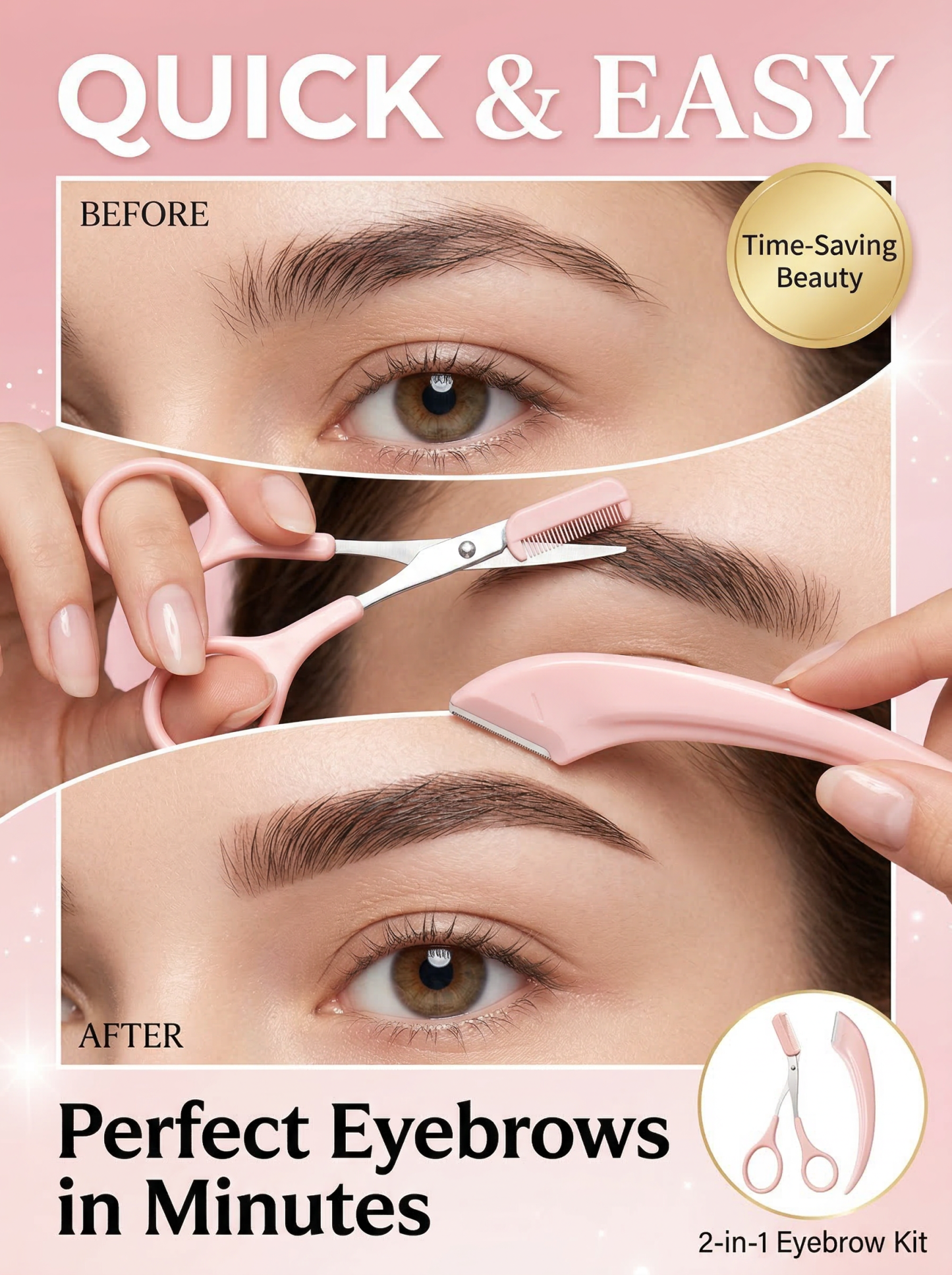 [INS Bestseller] Eyebrow Trimmer and Scissors Set