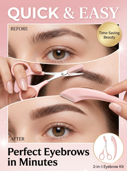 [INS Bestseller] Eyebrow Trimmer and Scissors Set