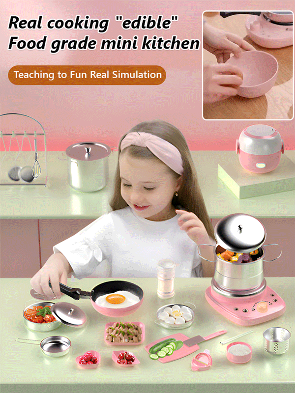 Children's Real Cooking Mini Kitchen Toys