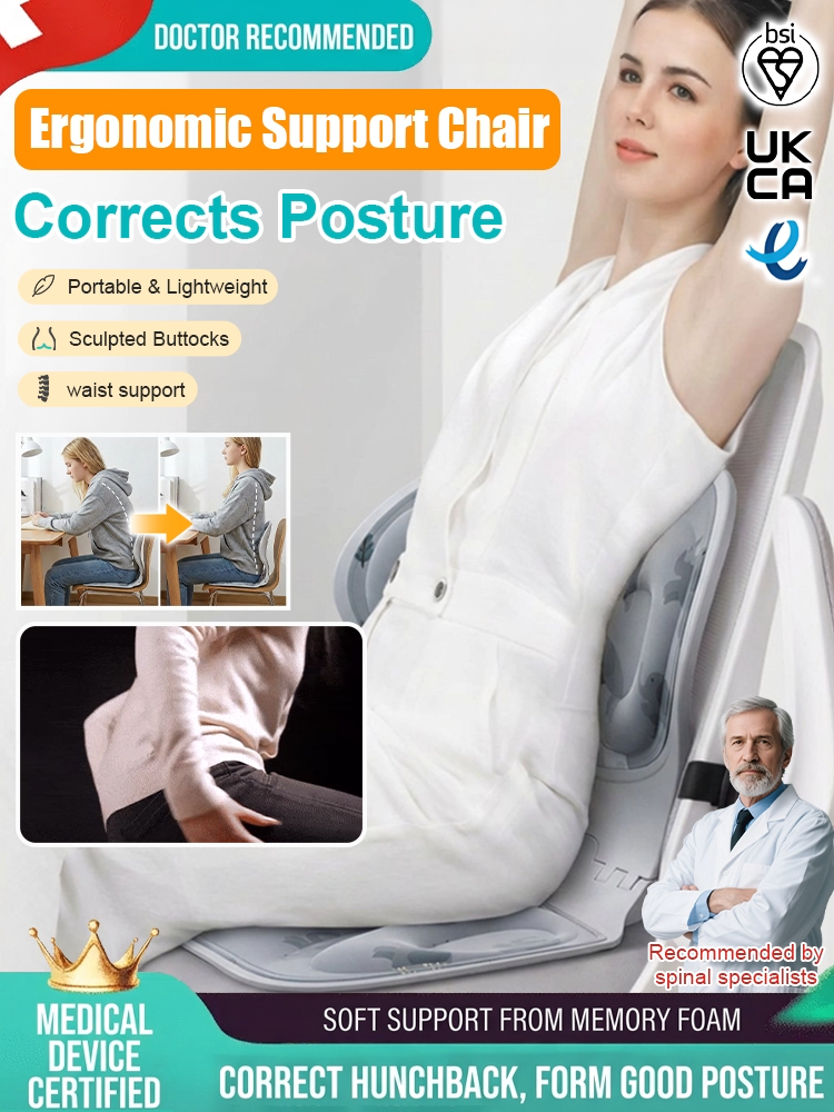 Foldable Lumbar Support and Backrest Integrated Seat Cushion for Correcting Posture