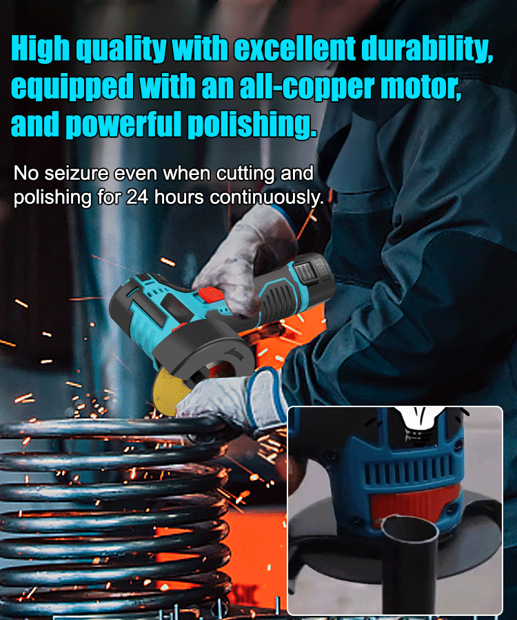 【Lithium battery polishing machine】Mini lithium battery angle grinder