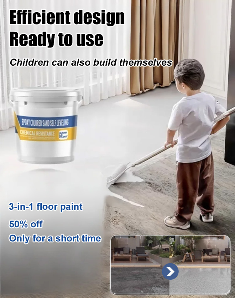 Imitation marble colored sand self-leveling floor paint