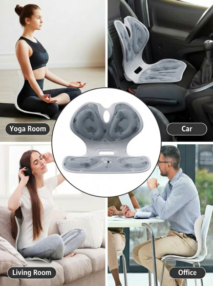 Foldable Lumbar Support and Backrest Integrated Seat Cushion for Correcting Posture