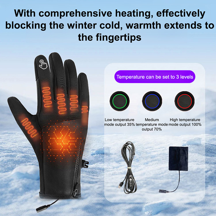 Electric heated men's and women's thermal gloves