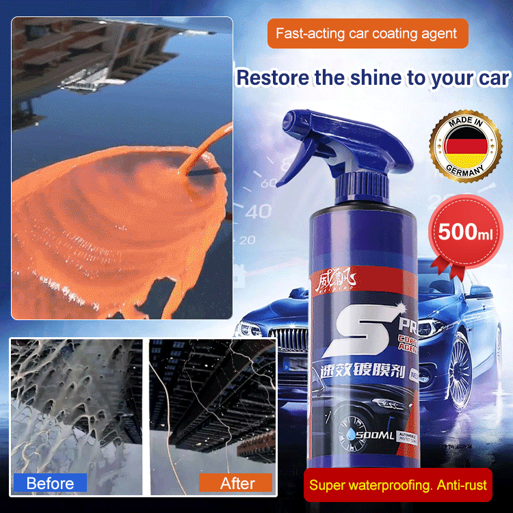 Fast-acting car coating agent