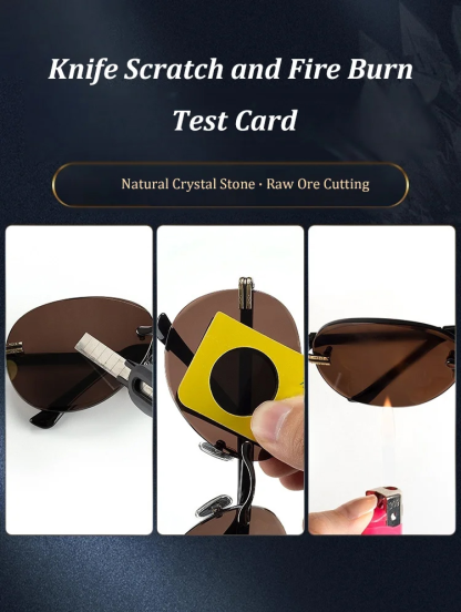 Crystal Stone Frameless Protective Sunglasses