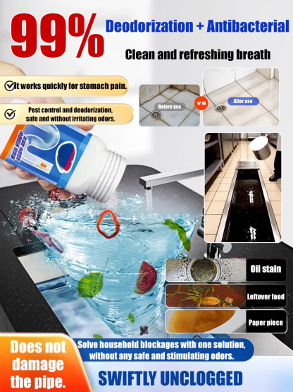 [99.9% Powerful Drain Cleaning Agent]